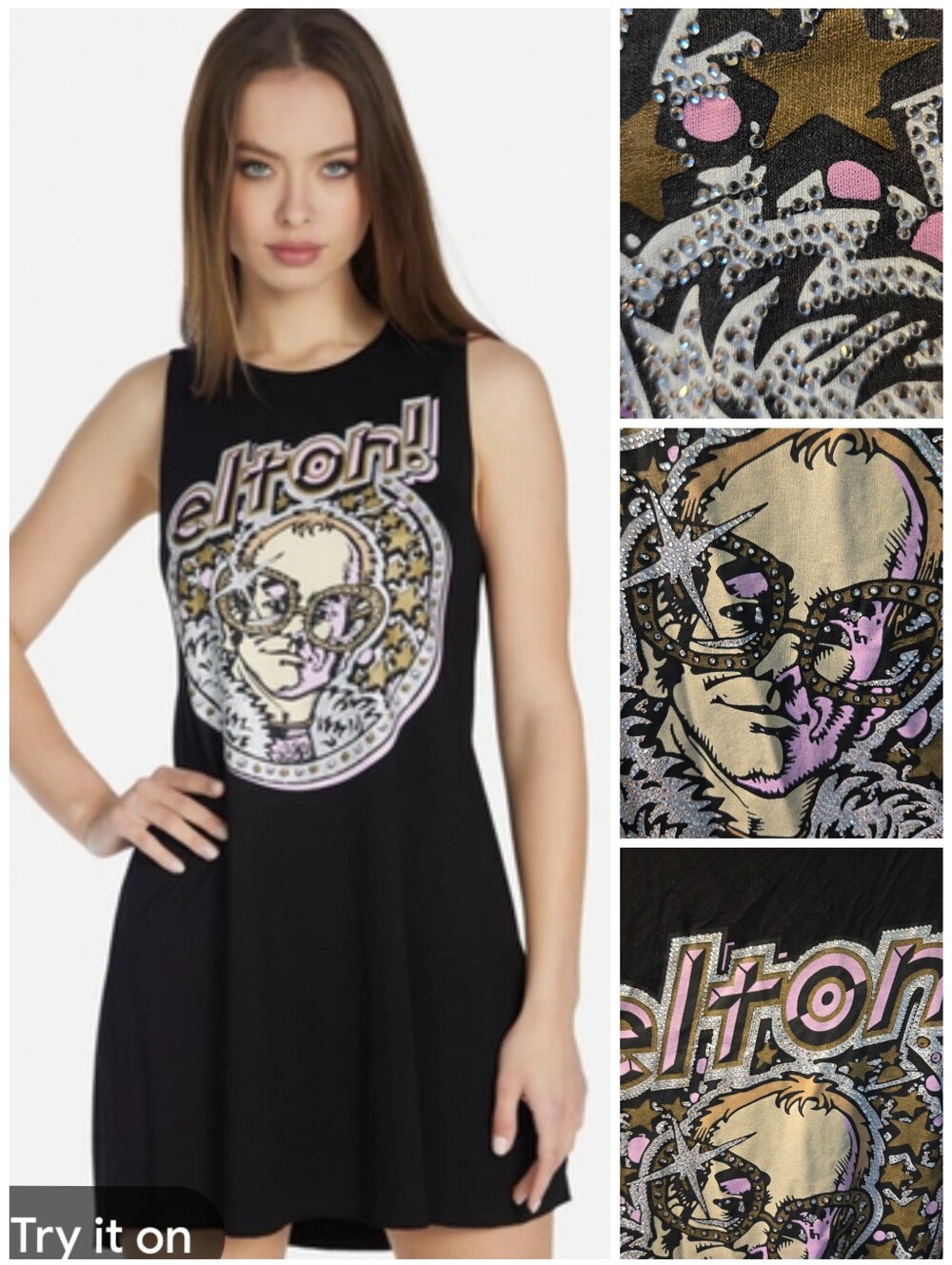 Lauren Moshi Crystal Elton John Deana dress